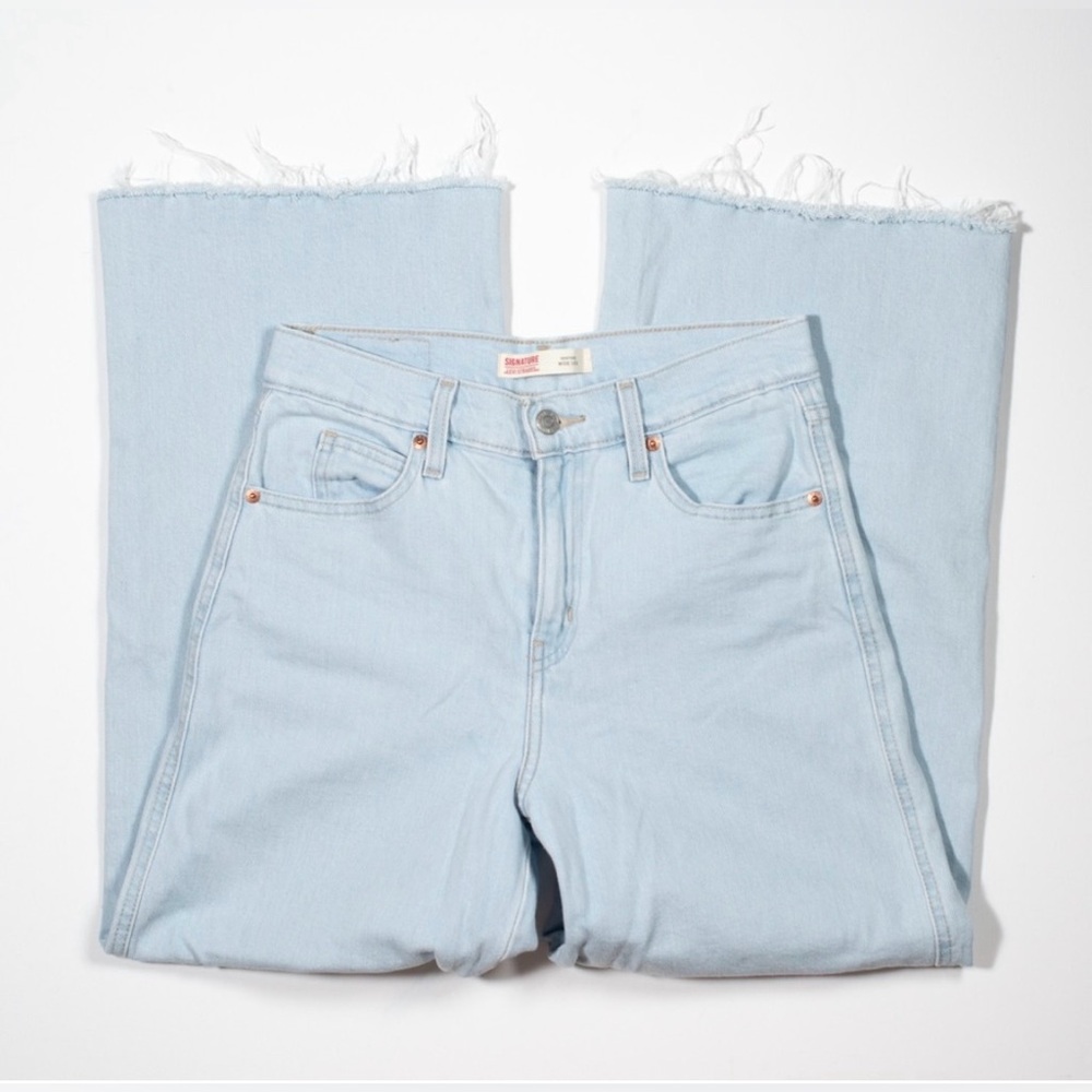 Levi Strauss Signature Women's Heritage High-Rise Wide Leg Jeans 16 - Picture 13 of 14